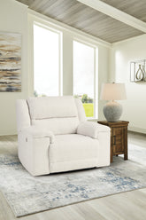 Prime Furniture - Ashley Furniture - Keensburg Living Room - Wide Seat Power Recliner / Linen - 6180782